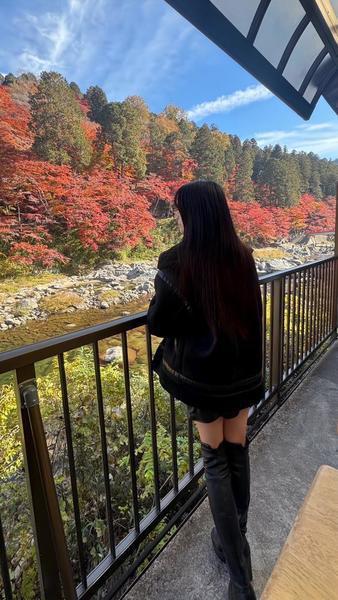 最近香嵐渓行ってきた🍁🍁 もう寒すぎ🥲出勤です！